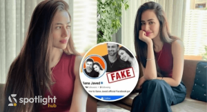 Fake Sana Javed Facebook page